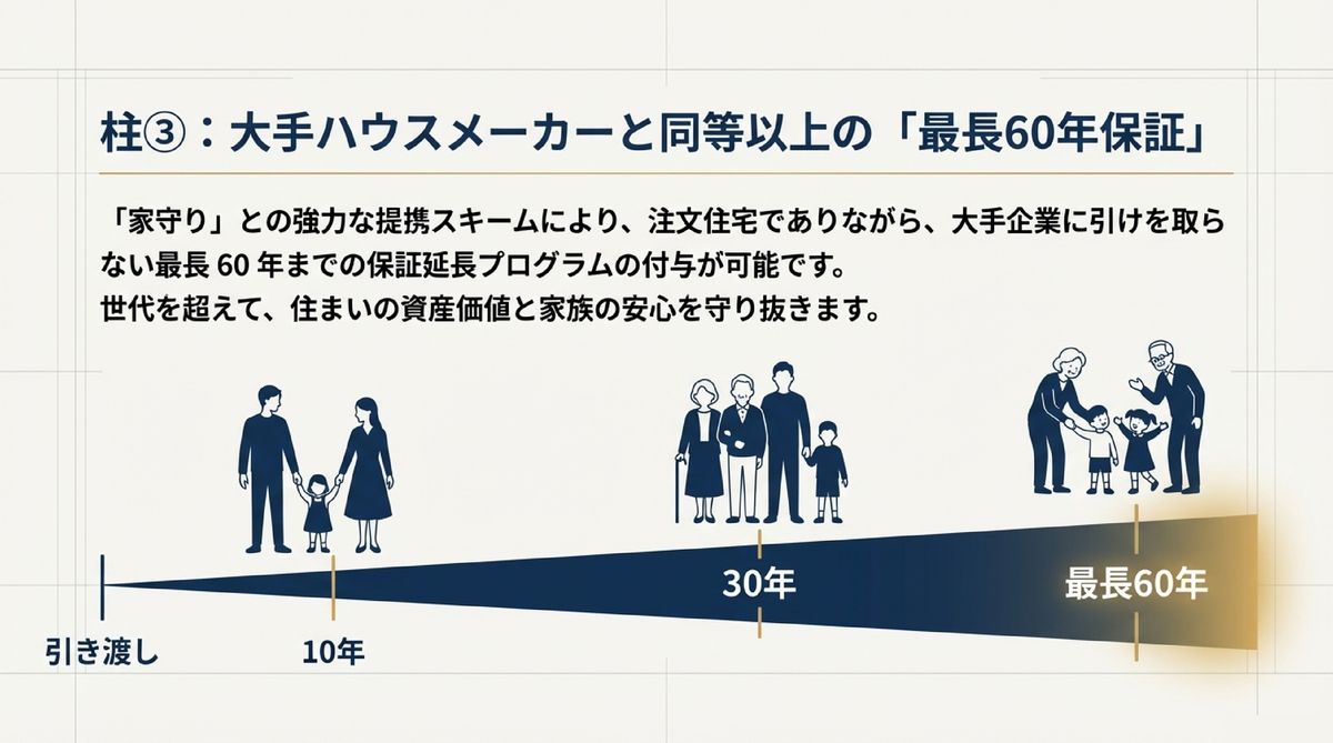 最長60年保証タイムライン